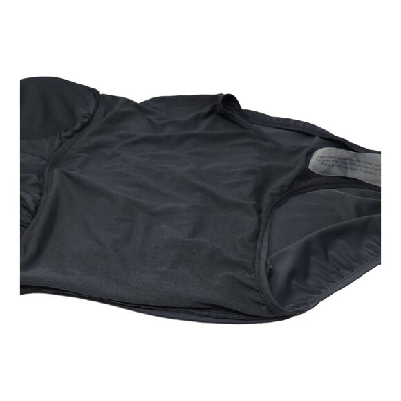 Jantzen Solid Surplice One Piece Swimsuit PLUS Size 18W Slimming Wrap Swim - Picture 4 of 13